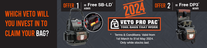 Veto Pro Pac Spring Promo 24 - Click for details